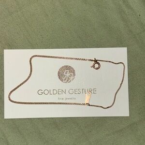 Rose Gold 14 k Delicate Box Chain Bracelet with Tag bluboho catbird